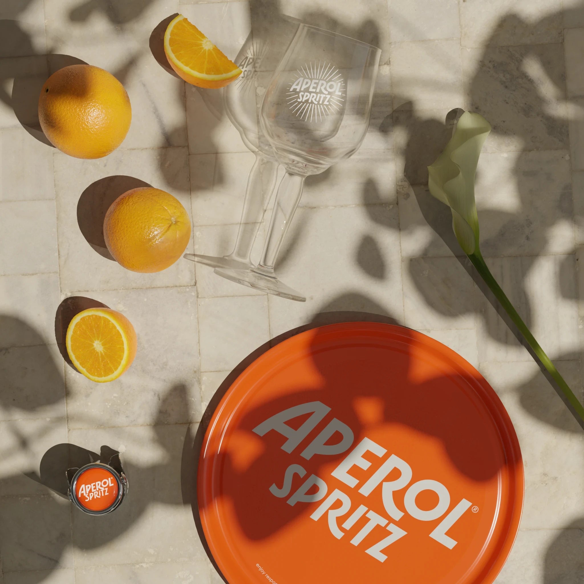 APEROL SPRITZ 6 HANDTEKENING GLAZEN DOOS